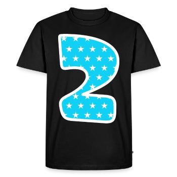 Numéro 2 - T-shirt Premium bio Homme - noir - Devant - Nico (187cm)