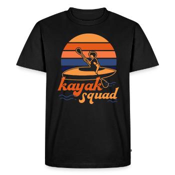 Kayak Squad : kayak d'aventure en eau vive - T-shirt Premium bio Homme - noir - Devant - Nico (187cm)