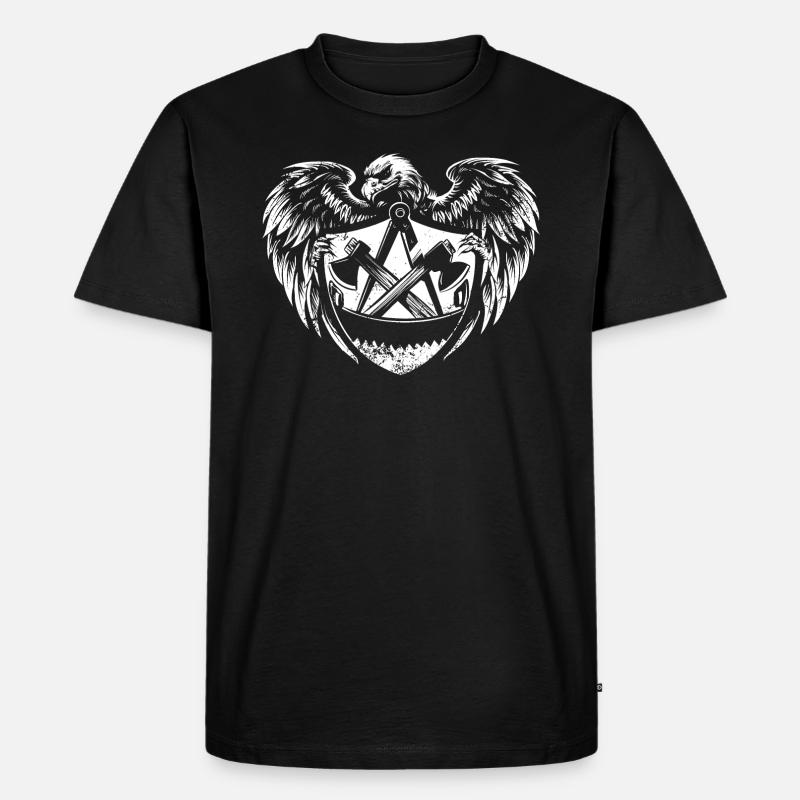 Zimmermann Zunft WappenDeutscher Adler - Männer Premium Bio T-Shirt - Schwarz