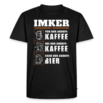 My daily routine as a beekeeper - Men's Premium Organic T-Shirt - black - Front - Nico (187cm)