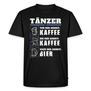 Mon quotidien de danseuse - T-shirt Premium bio Homme - noir - Devant - Nico (187cm)