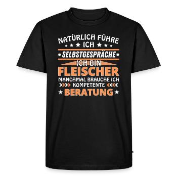 Je me parle à soi-même - Édition Fleischer - T-shirt Premium bio Homme - noir - Devant - Nico (187cm)