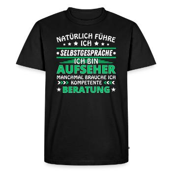 I Talk to Yourself - Overseer Edition - Men's Premium Organic T-Shirt - black - Front - Nico (187cm)