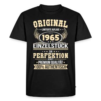 60e anniversaire - Pièce unique originale de 1965 - T-shirt Premium bio Homme - noir - Devant - Nico (187cm)