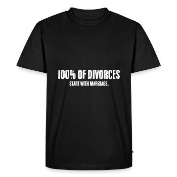 Divorces Start With Marriage Funny Divorced - Men's Premium Organic T-Shirt - black - Front - Nico (187cm)