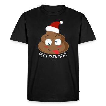 Humor christmas little poop christmas gift funny - Men's Premium Organic T-Shirt - black - Front - Nico (187cm)