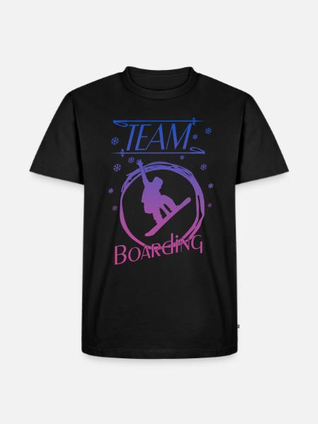 Boarding Snowboarding Boarder - Männer Premium Bio T-Shirt - Schwarz