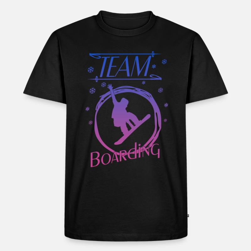Boarding Snowboarding Boarder - Männer Premium Bio T-Shirt - Schwarz