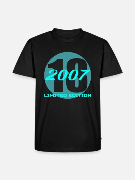 18th Birthday 2007 - Men's Premium Organic T-Shirt - black