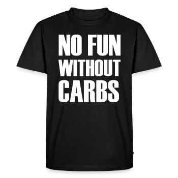 Pas de plaisir sans glucides - T-shirt Premium bio Homme - noir - Devant - Nico (187cm)