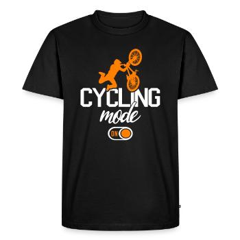Mountain Bike Cyclist Funny Mountain Bike - Men's Premium Organic T-Shirt - black - Front - Nico (187cm)