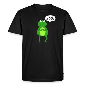 Funny Amphibe - Men's Premium Organic T-Shirt - black - Front - Nico (187cm)