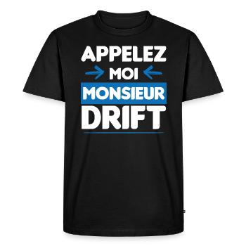 cadeau marrant monsieur drift voiture - T-shirt Premium bio Homme - noir - Devant - Nico (187cm)