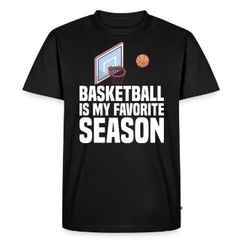 Le basketball est ma saison préférée pour les joueurs de basket-ball - T-shirt Premium bio Homme - noir - Devant - Nico (187cm)