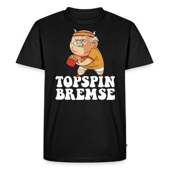 Topspin Brake Grandpa Table Tennis Player Table Tennis - Men's Premium Organic T-Shirt - black - Front - Nico (187cm)