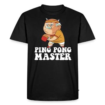 Ping Pong Master Outfit Grandpa Table Tennis Player - Men's Premium Organic T-Shirt - black - Front - Nico (187cm)