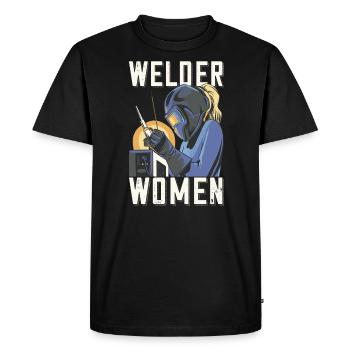 Tenue de soudeur pour soudeurs - T-shirt Premium bio Homme - noir - Devant - Nico (187cm)