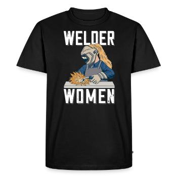 Tenue de soudeur pour soudeurs - T-shirt Premium bio Homme - noir - Devant - Nico (187cm)