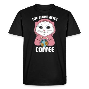 Blanc Main Coon Cat Cat Outfit pour - T-shirt Premium bio Homme - noir - Devant - Nico (187cm)