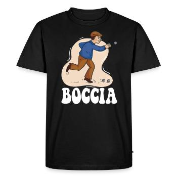 Joueur de boccia Vêtements avec balles de pétanque Boccia - T-shirt Premium bio Homme - noir - Devant - Nico (187cm)