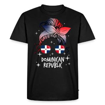 République dominicaine - T-shirt Premium bio Homme - noir - Devant - Nico (187cm)
