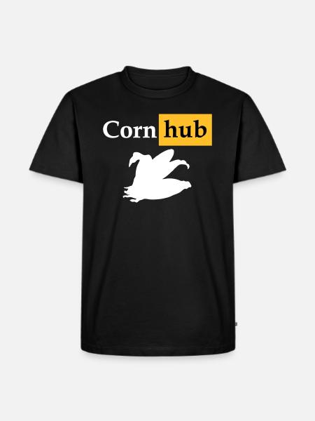 Corn hub - Men's Premium Organic T-Shirt - black