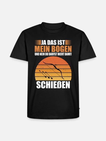 Bogenschütze - Bogensport Sprüche - Männer Premium Bio T-Shirt - Schwarz