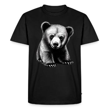 Bear - Men's Premium Organic T-Shirt - black - Front - Nico (187cm)