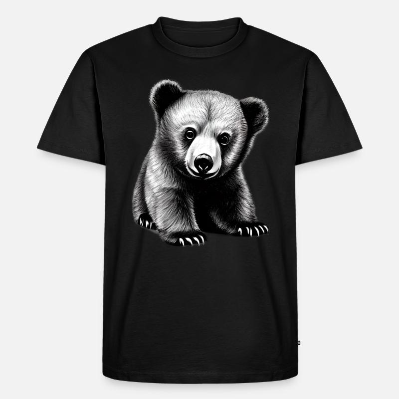 Bär - Männer Premium Bio T-Shirt - Schwarz