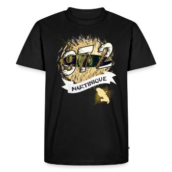 belle idée de Cadeau originale de la Martinique - T-shirt Premium bio Homme - noir - Devant - Nico (187cm)