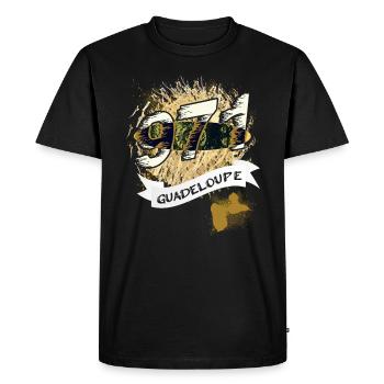 Belle idee cadeau souvenir carte de la guadeloupe - T-shirt Premium bio Homme - noir - Devant - Nico (187cm)