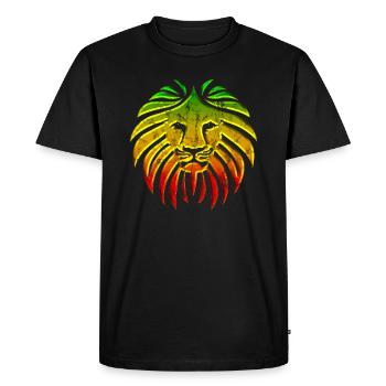 LIKE A LION Reggae Lion Rasta Revolution Musique - T-shirt Premium bio Homme - noir - Devant - Nico (187cm)