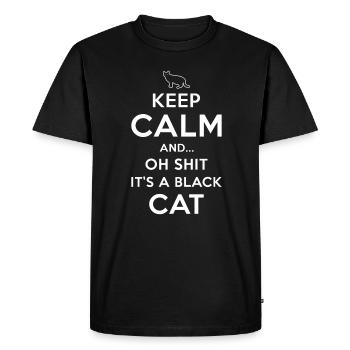 Superstition Chat Noir - T-shirt Premium bio Homme - noir - Devant - Nico (187cm)
