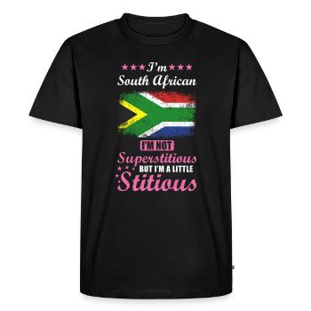 Cadeau sud-africain drôle en disant Afrique du Sud - T-shirt Premium bio Homme - noir - Devant - Nico (187cm)