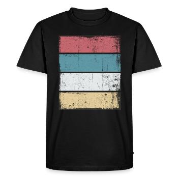 Rétro Arrière-plan Sunset Grunge - T-shirt Premium bio Homme - noir - Devant - Nico (187cm)