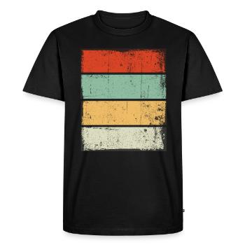 Rétro Arrière-plan Sunset Grunge - T-shirt Premium bio Homme - noir - Devant - Nico (187cm)