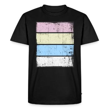 Retro Background Sunset Grunge Pastel - Men's Premium Organic T-Shirt - black - Front - Nico (187cm)