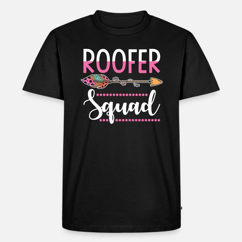 Dachdeckerin - Männer Premium Bio T-Shirt - Schwarz