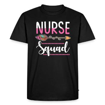 Nurse - Men's Premium Organic T-Shirt - black - Front - Nico (187cm)