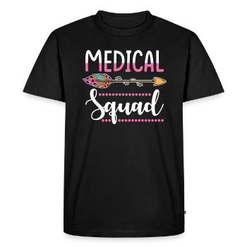Groupe médical Femmes - T-shirt Premium bio Homme - noir - Devant - Nico (187cm)