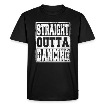 Dancing saying funny - Men's Premium Organic T-Shirt - black - Front - Nico (187cm)
