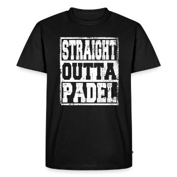 Padel Tennis Tennis Dicton Drôle - T-shirt Premium bio Homme - noir - Devant - Nico (187cm)