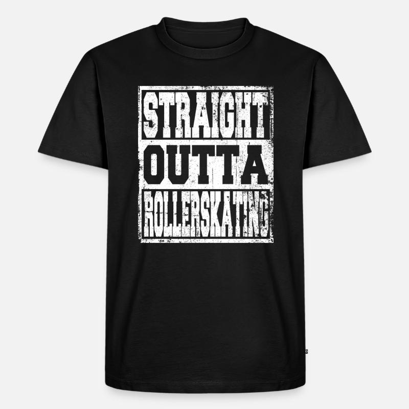 Rollerskating Spruch lustig - Männer Premium Bio T-Shirt - Schwarz