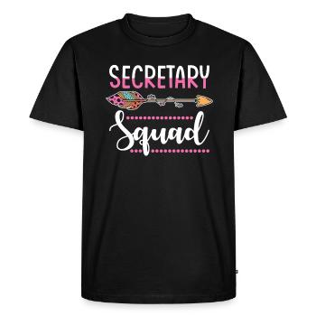 secrétaire - T-shirt Premium bio Homme - noir - Devant - Nico (187cm)