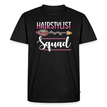 groupe de coiffeurs - T-shirt Premium bio Homme - noir - Devant - Nico (187cm)