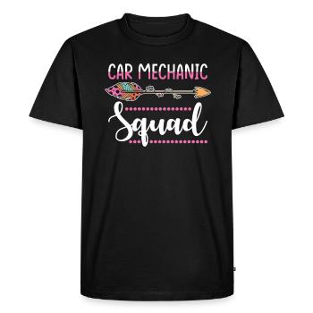 Car mechanic group - Men's Premium Organic T-Shirt - black - Front - Nico (187cm)