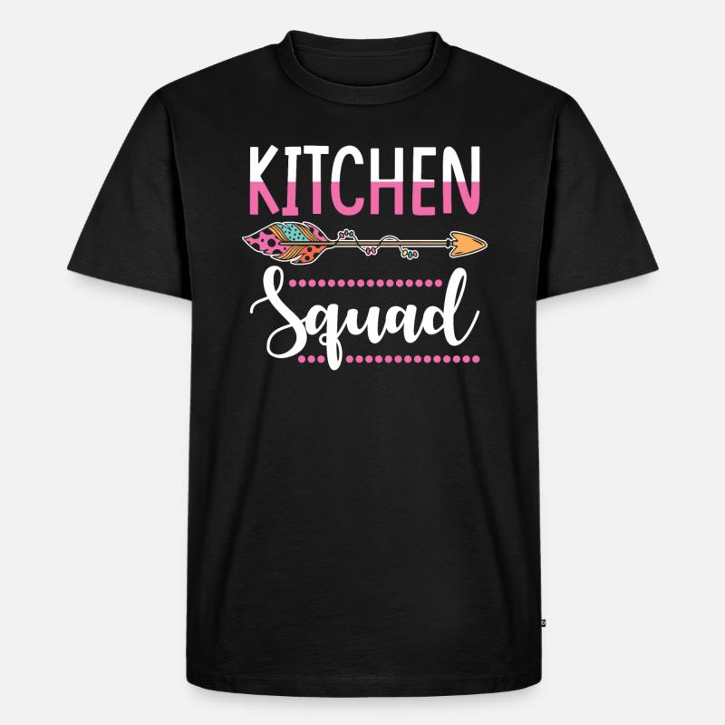 Küchen MItarbeiterin Gruppe - Männer Premium Bio T-Shirt - Schwarz