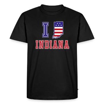 Indiana USA J’adore Albama - T-shirt Premium bio Homme - noir - Devant - Nico (187cm)
