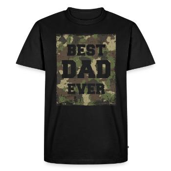 Meilleur papa de tous les temps - T-shirt Premium bio Homme - noir - Devant - Nico (187cm)