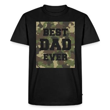 Meilleur papa de tous les temps - T-shirt Premium bio Homme - noir - Devant - Nico (187cm)